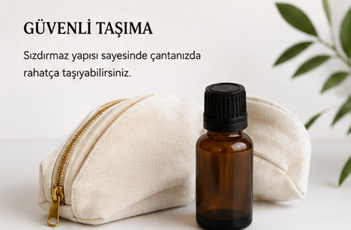 İçten Damlalıklı Amber Cam Şişe
