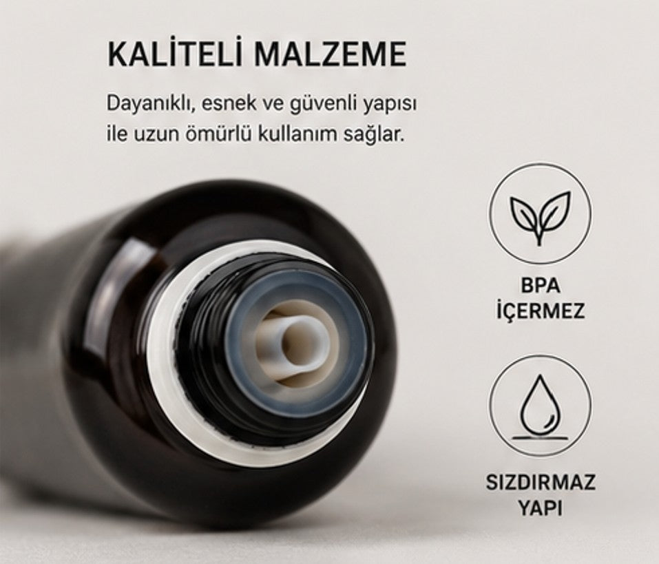 İçten Damlalıklı Amber Cam Şişe