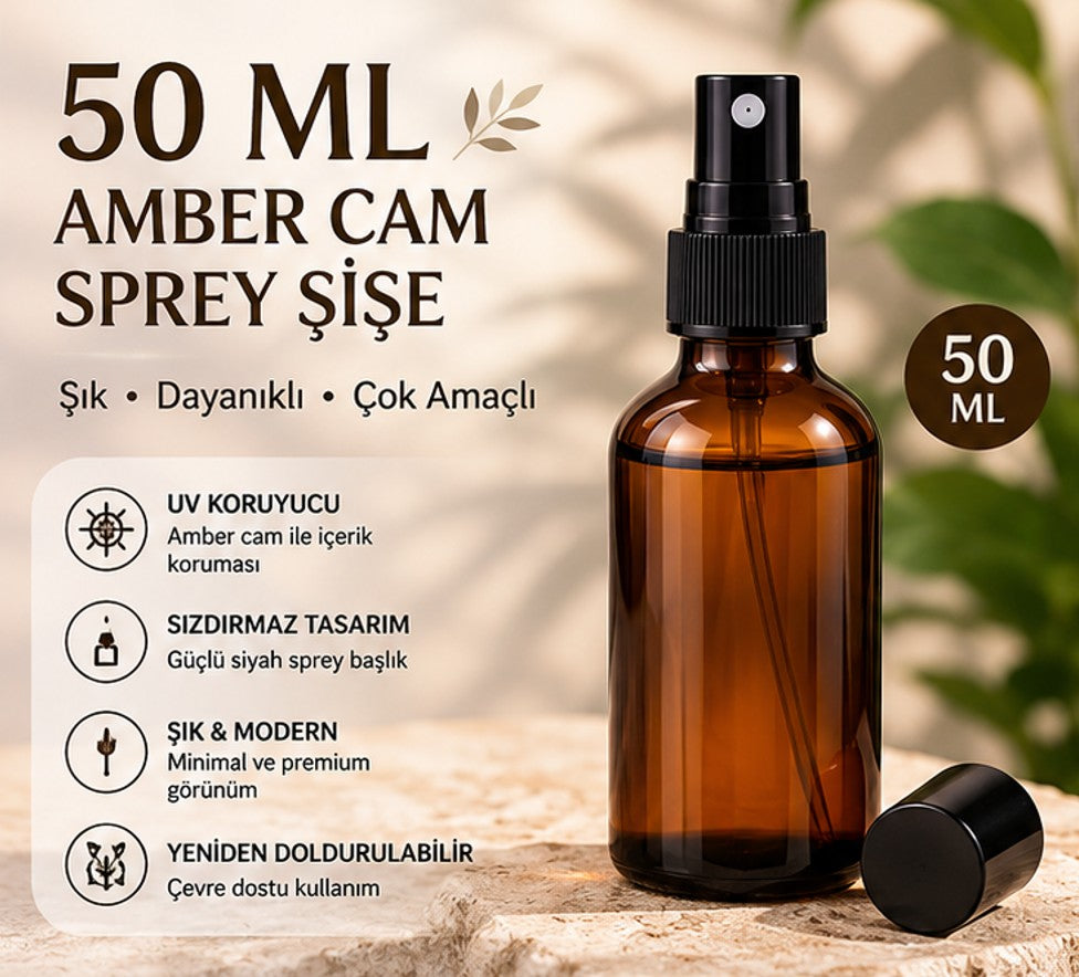 Spreyli Amber Cam Şişeler