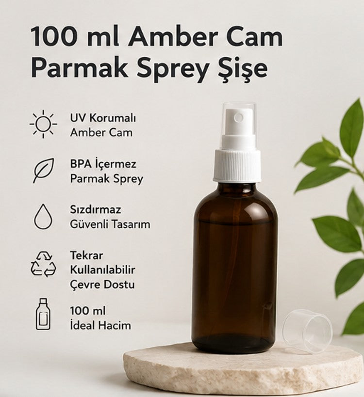 Spreyli Amber Cam Şişeler