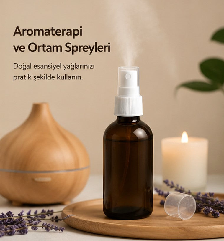 Spreyli Amber Cam Şişeler