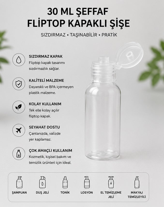 Şeffaf Plastik Şişeler