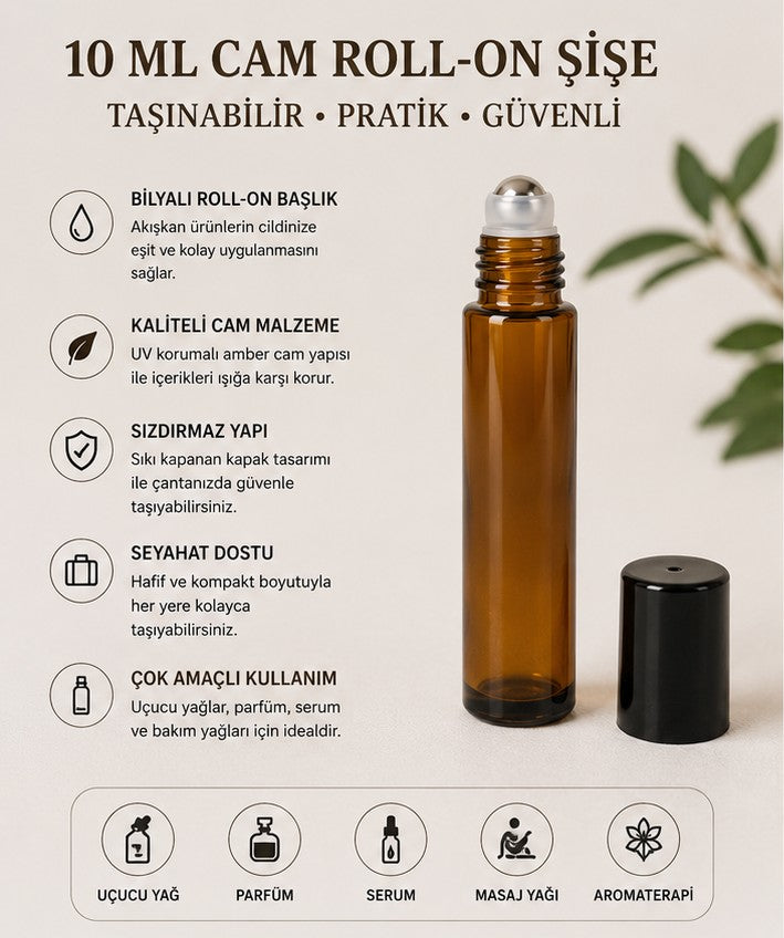 10 ml Roll-On Cam Şişeler